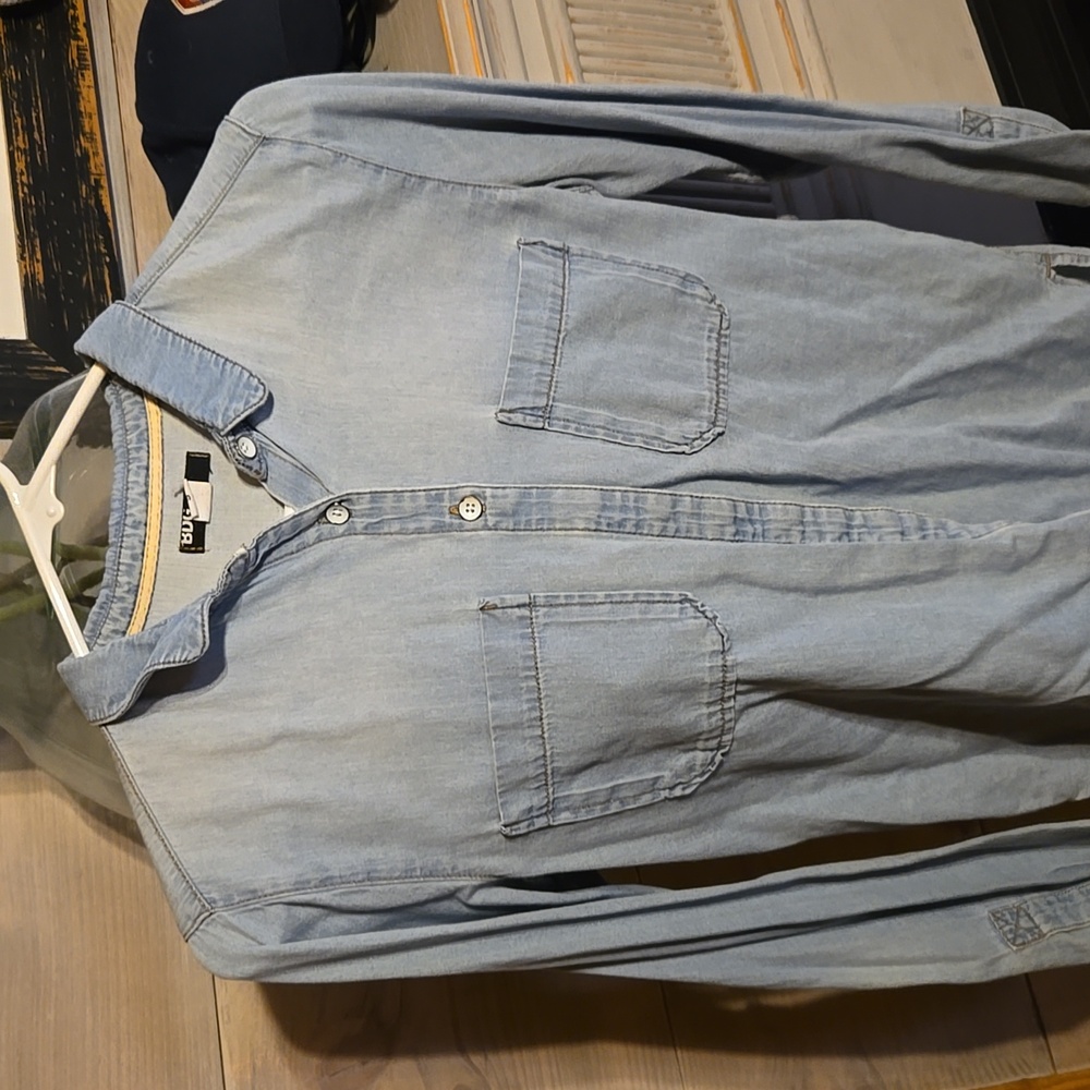 Chambray button-up